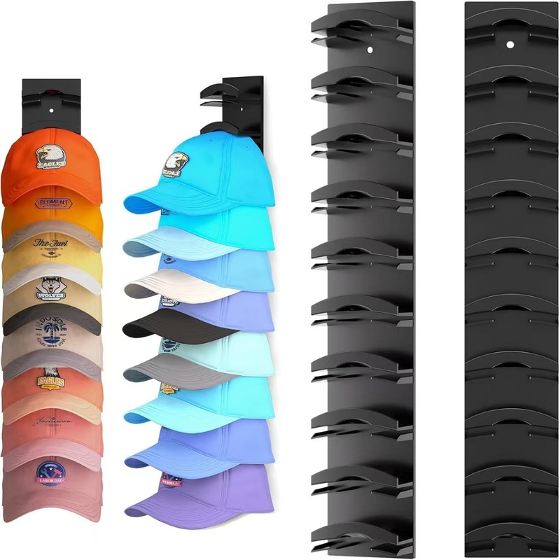 跨境热销棒球帽多层壁挂收纳架Hat Organizer for Baseball Caps|undefined