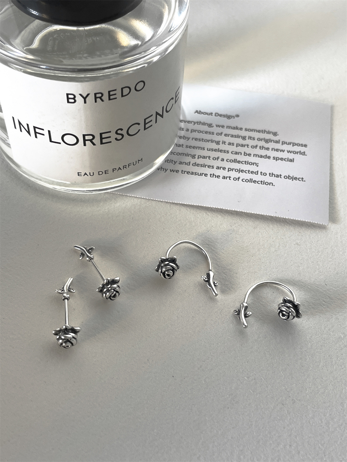 復古玫瑰花個性輕奢耳釘女小眾ins氣質時尚百搭925純銀高級感飾品