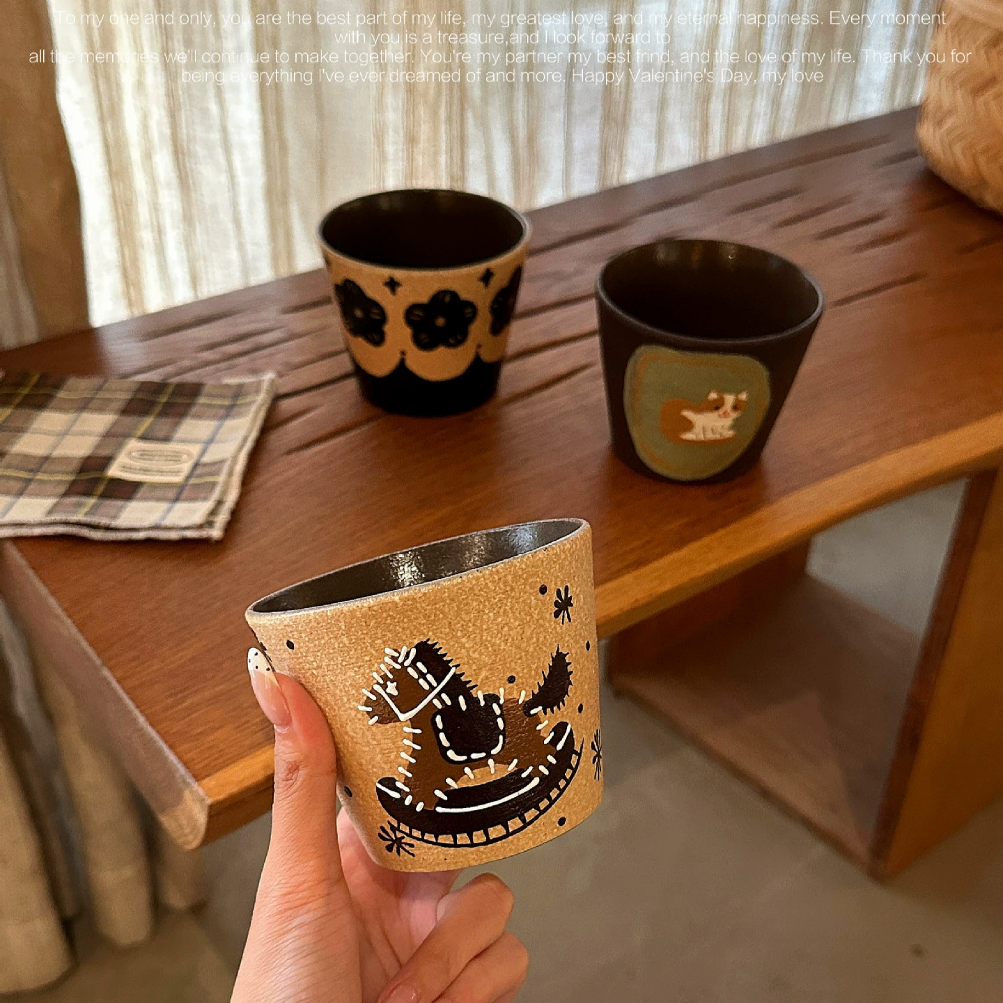 Jingdezhen расписная ручная работа домовой животное держатель чашка pig mouth cup coffee cup niche latte latte cup owner cup gift