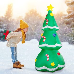 Inflatable Christmas Tree Holiday Glow Toy Courtyard Decorations Old Man Ornaments Christmas Ball Window Hanging Clown