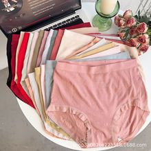 雯奴2198大码加肥胖mm200斤无缝裸氨轻薄高腰包臀舒适女内裤透气
