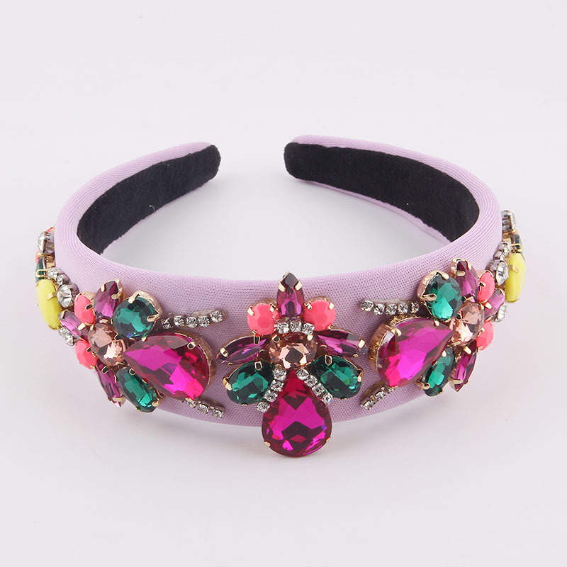 New Style Baroque Colored Diamonds Geometric Headband display picture 6