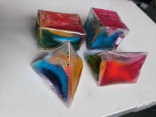 3D立體幾何形錐三角體長三角體長方體正方體四款套裝凝膠學習玩具