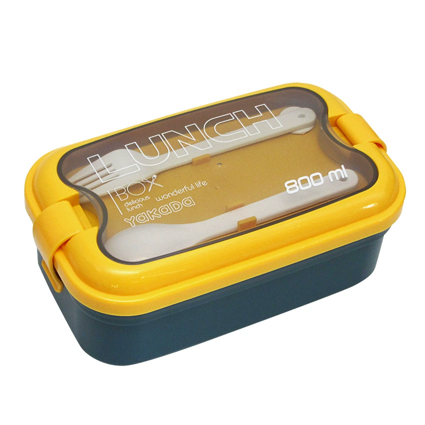 Cross -border Amazon Morandi student office worker lunch box microwave furnace sealing fresh -keeping box spoon lunch box