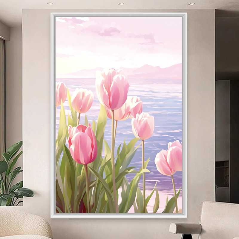 Nordic Cream Style Living Room Decorative Painting Self-Adhesive Wall Sticker Simple Modern Sofa Background Wall Entrance Painting