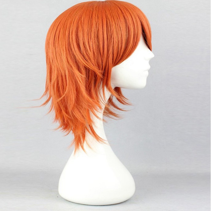 Cos peluca venta directa de fábrica una pieza Nami mezclado naranja anime peluca una pieza peluca