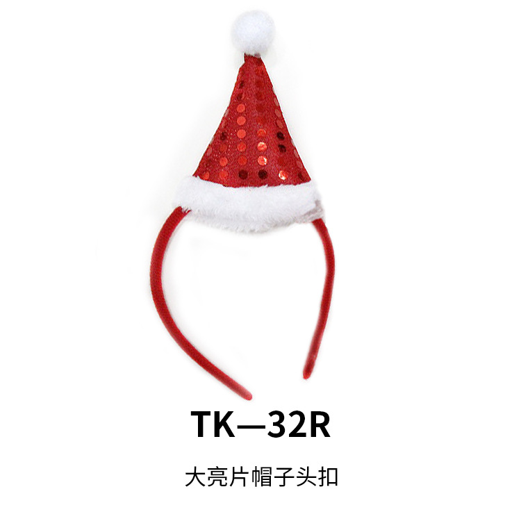 Diadema decorativa navideña con cuernos de reno y diadema de muñeco de nieve, decoraciones para fiestas navideñas, accesorios para la cabeza para adultos y niños, reno. image 25