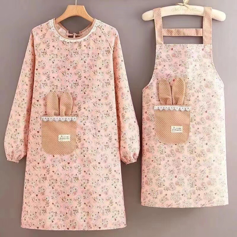 韓国版洋気エプロンキッチン調理家庭用油汚れ防止通勤カバー作業服キャンバス耐摩耗性大人用ウエスト|undefined
