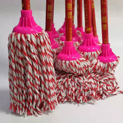 BG54批發加厚全棉線圓頭擰水拖把老式吸水拖地拖墩普通家用酒店物