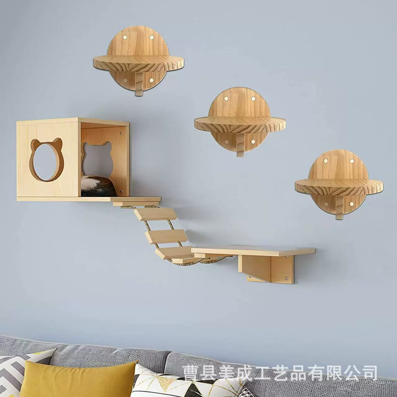 Деревянная подставка для скалолазания для скалолазания для кошек Подставка для кошек Серия Стена для кошек Стена для ступеней для кошек