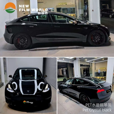 Automotive Film, crystal series car color change - crystal-piano-black