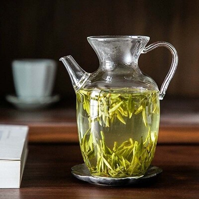 泡綠茶茶具龍井玻璃茶壺中式茶濾高硼矽普洱沖茶器家用綠茶