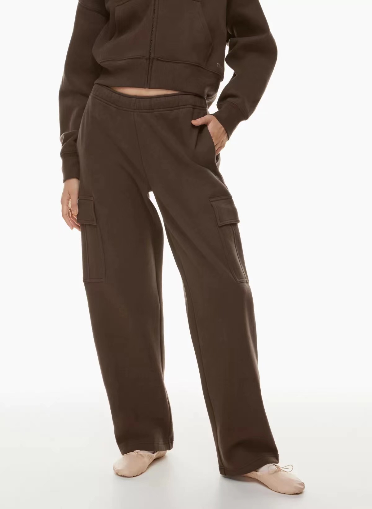 Amazon elástico de cintura alta pierna ancha pantalones cortos de las mujeres europeas y americanas transfronterizas otoño e invierno nuevos pantalones casuales sueltos de talla grande image 12