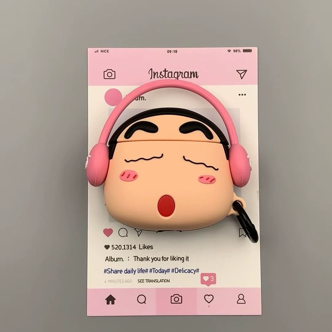 Apple, creative cartoon wireless compatible headphones, protective case, iPhone2, print, bluetooth, 3/, pro2