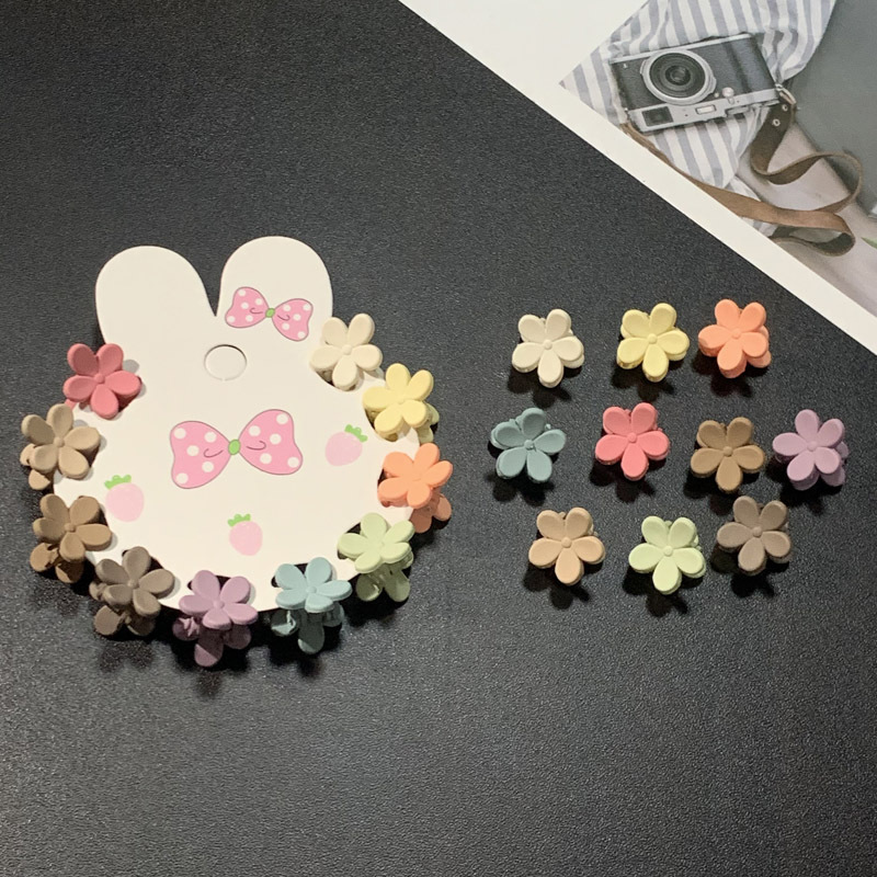 Horquilla mini flor de cinco pétalos, agarre trenzado para cabello, accesorios lindos para niñas
