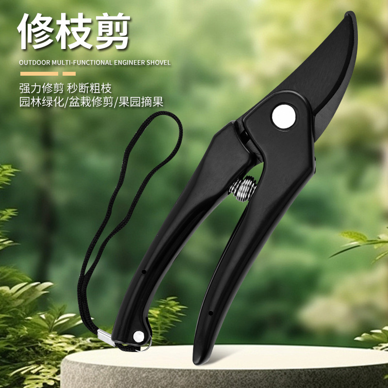 锰钢树枝剪刀专用工具弹簧高空果树修枝剪剪刀枝条修花园林花剪