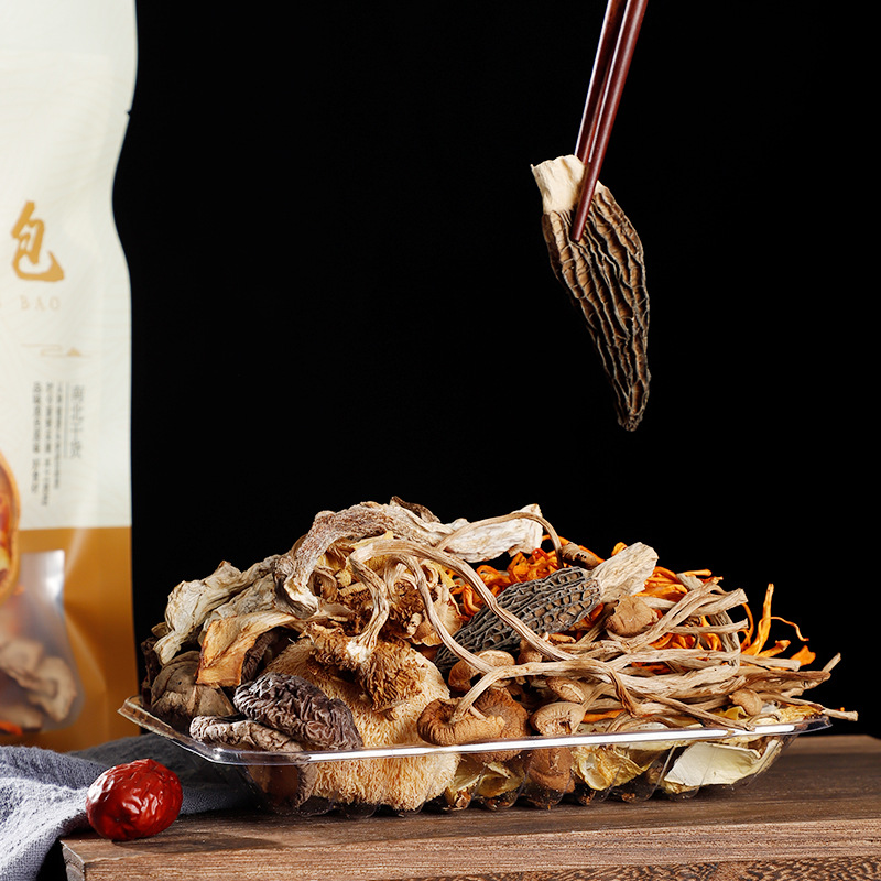 Wholesale Yunnan Mushroom Soup Pack, Stewed Soup Ingredients, Morel Dried Mushroom Soup Pack, Mushroom Soup Base Pack, Source Factory