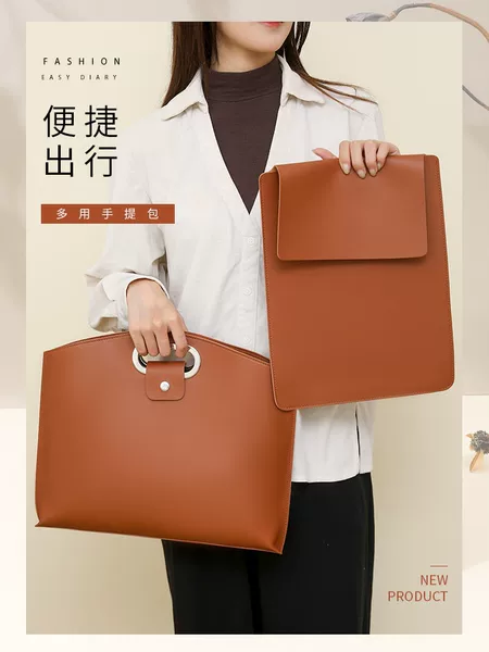 Elegant document storage briefcase, 2026 summer new model, simple and stylish, large-capacity handbag for commuting, cross-border