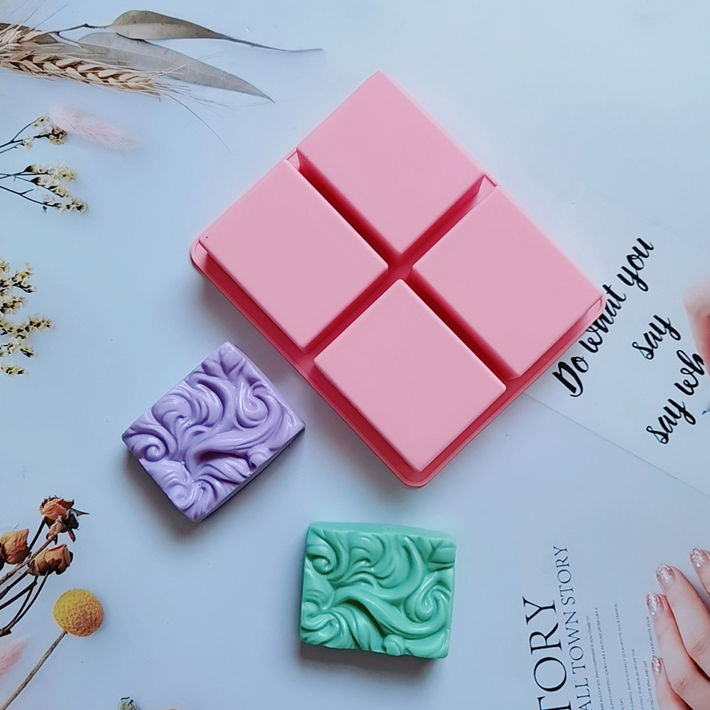 Silicone 4 molde de jabón de flores onduladas 207 molde de jabón de silicona aromático artesanía molde de jabón molde de pastel