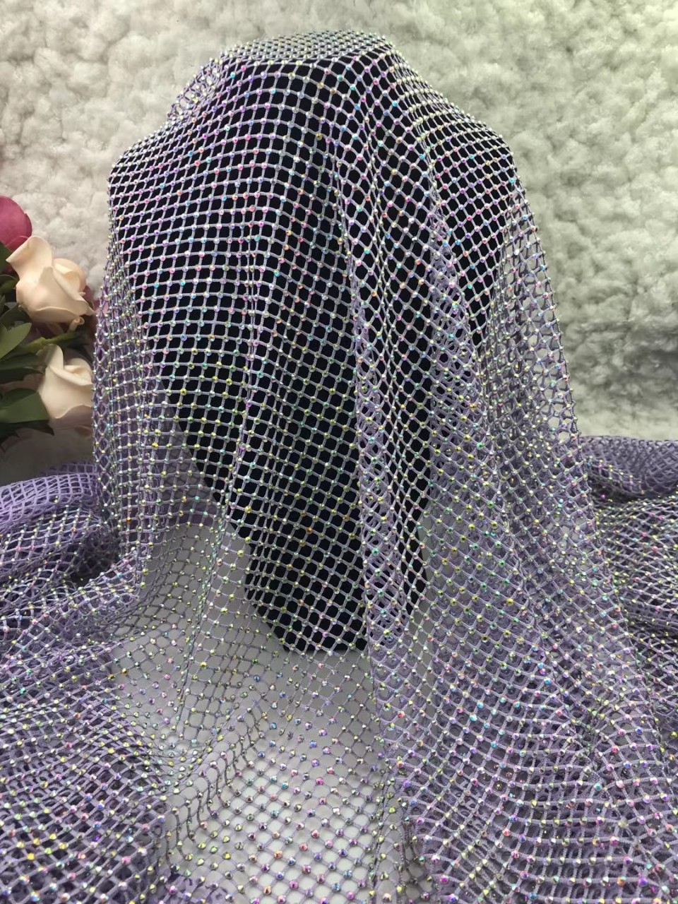 网纱烫钻颜色底AB彩澳钻舞台装网纱打底装女鞋镂空钻饰辅料配件