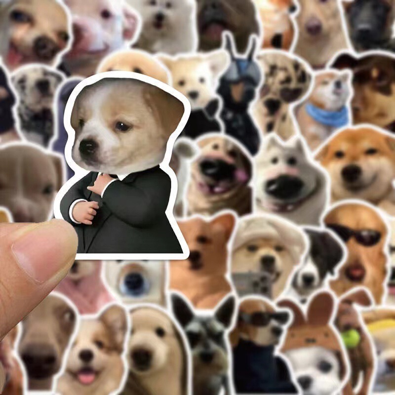 50 fashionable puppy stickers personalized creative Xiaoqing novice account guitar notebook DIY waterproof decorative stickers