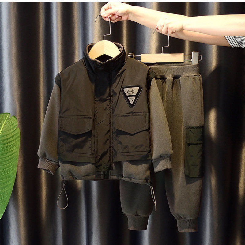 Ragazzi Primavera Moda 2024 Capodanno Sport Tempo libero Due pezzi Set, Autunno e Inverno Moda Bambini Abbigliamento_voghion.com