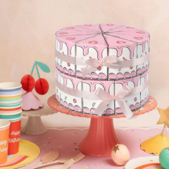 かわいいクリエイティブな三角形のケーキの形の誕生日サプライズパーティーカラフルなギフトブラインドボックス包装箱 10 ピース/パック