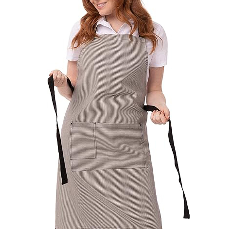 Transfronterizo Amazon rayado delantal de algodón logo personalizado ropa de cocina de cocina casa delantal de cocina