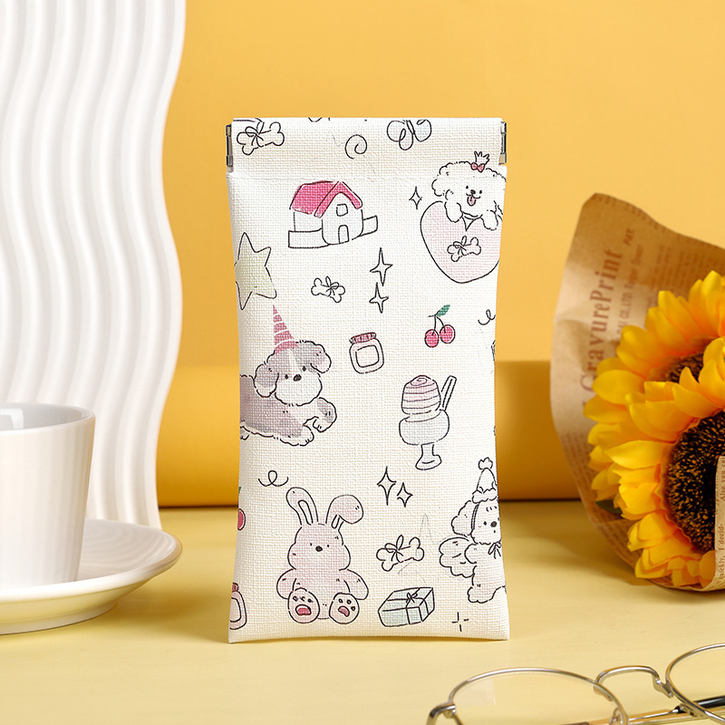 Cartoon Glasses Storage Bag, Portable Sunglasses, Myopia Glasses Storage Bag, Cute Coin Purse, Cosmetic Bag, Key Bag