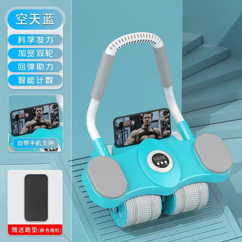 Rueda abdominal rebote automático vientre contracción vientre adelgazamiento vientre entrenamiento muscular abdominal artefacto soporte de codo doméstico deportes equipo de fitness