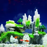 Аквариум украшение скалы Аквариум Ландшафтный дизайн водяная трава пакет имитация мост скала моделирование камень маленький размер
