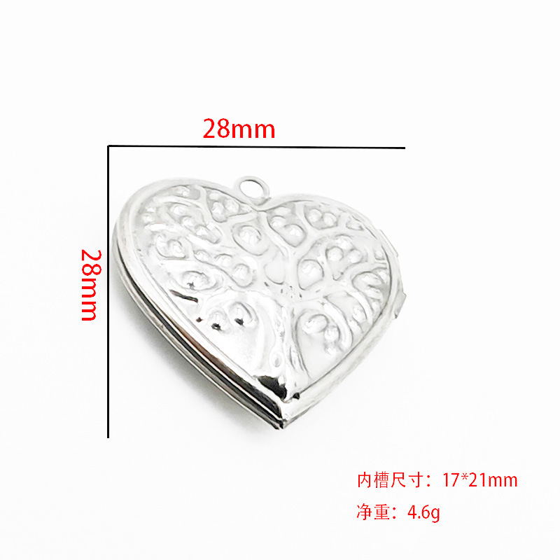 DIYのステンレス鋼の写真の箱の愛の円形の正方形のペンダントのアクセサリーのネックレスの装飾の部品のカップルの写真の箱|undefined