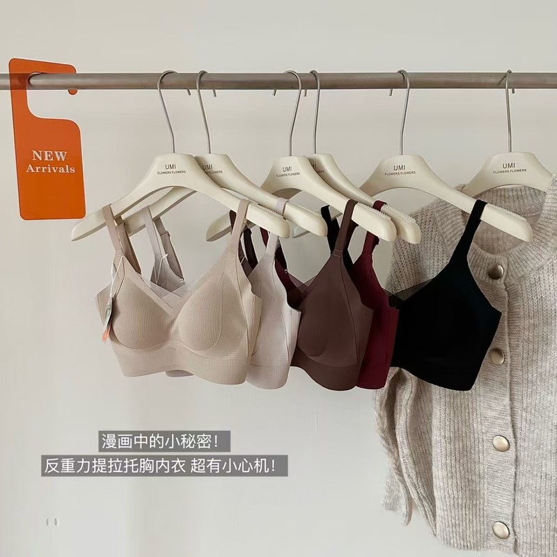 反重力暖肌蓄热芦荟润肤磨毛内衣女秋冬季聚拢软支撑无痕保暖文胸|undefined
