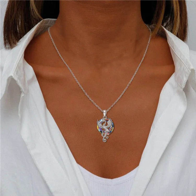 Fashion Phoenix Stainless Steel Plating Pendant Necklace 1 Piece