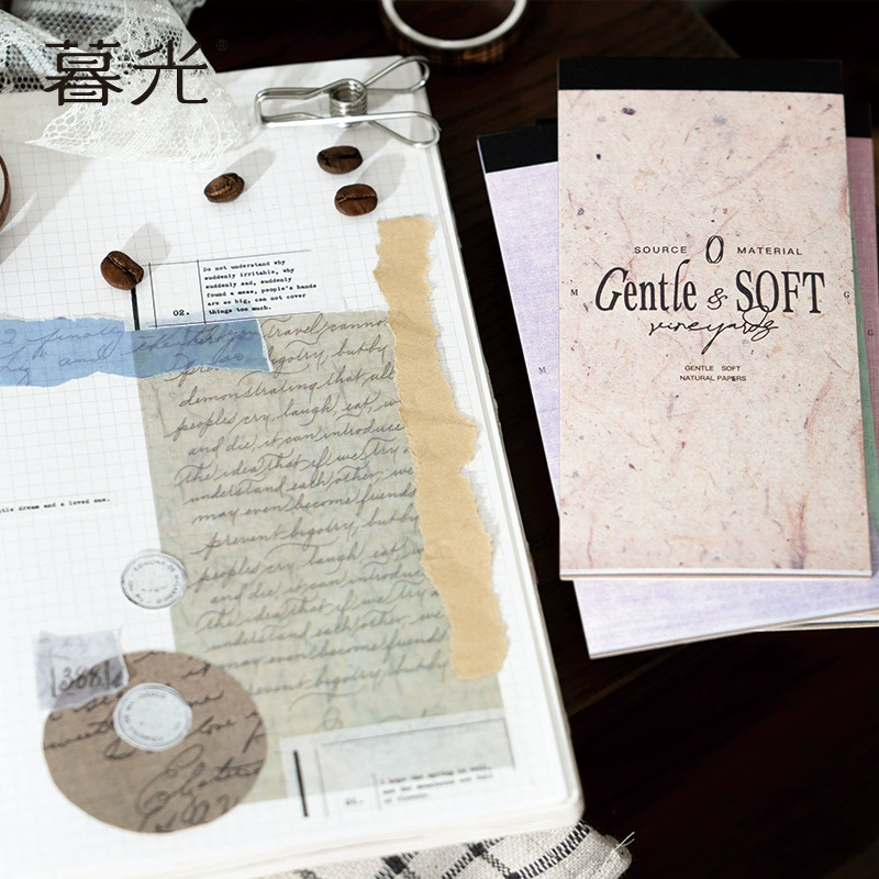 Материал серии "暮光 Gentle Driven", ретро английский блокнот Ben, DIY коллаж, бумага для ландшафтного декора основания