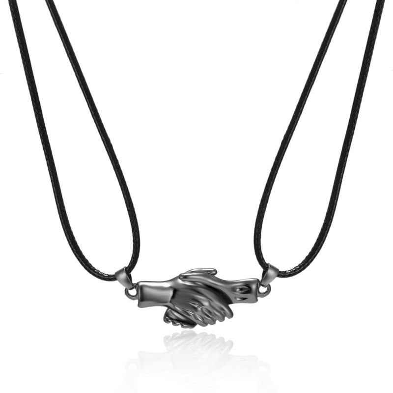 Les Aimants De Collier De Couple De Ventes Directes D&#39;usine Attirent Une Paire De Colliers De Chaîne De Clavicule Masculins Et Féminins Accessoires D&#39;argent Sauvage En Gros display picture 8