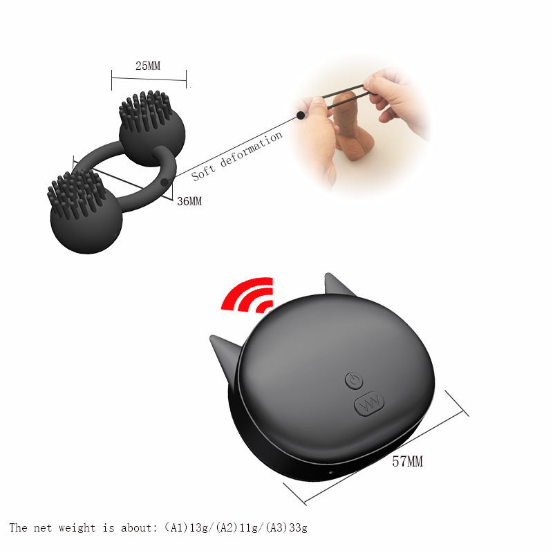 Rechargeable Vibrating Cock Ring, 10 Vibration Modes, USB-C Charging, Silicone — detail image 3
