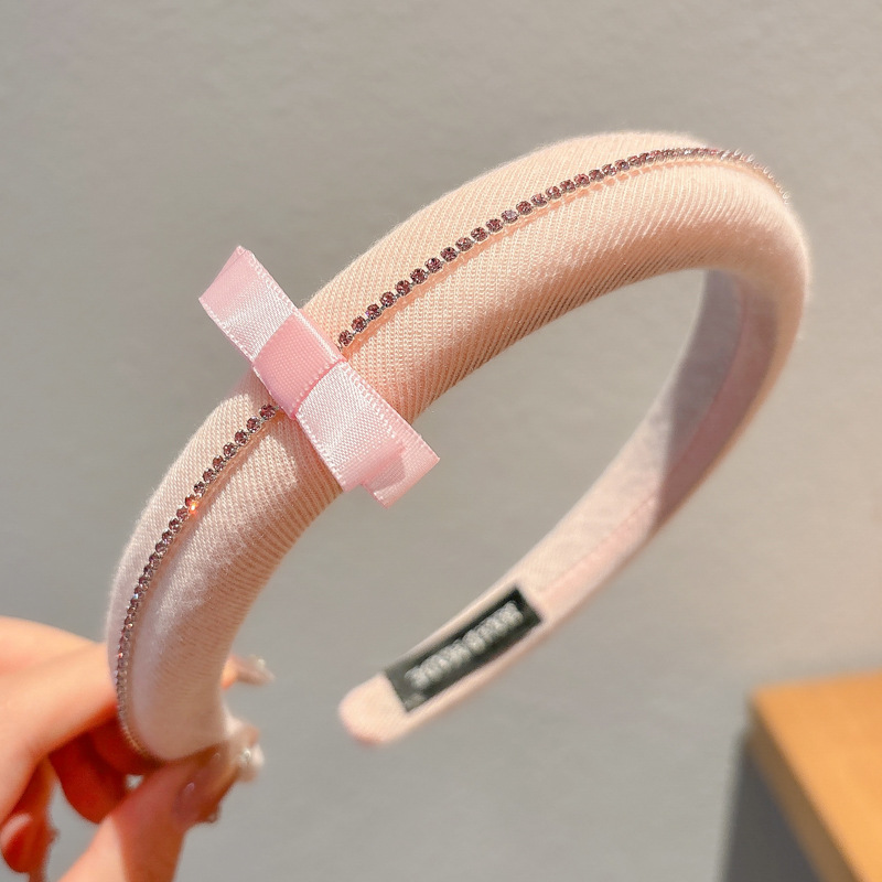 Hermosa y dulce banda de cabello rosa para mujeres, banda de cabello de alta presión craneal, banda de cabello diaria, banda de cabello de niña, tocado de tarjeta de cabello de corazón