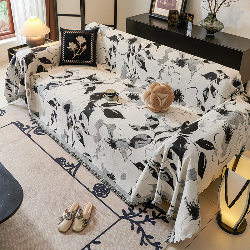 Plantas verdes toallas de sofá de alta calidad una cubierta de sofá general de cuatro estaciones cubierta de sofá cubierta de sofá manta