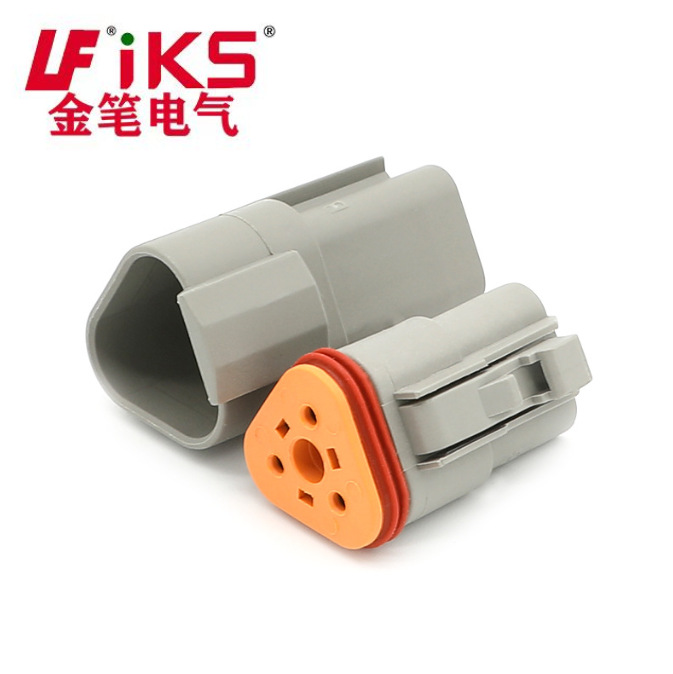 DT04-3P 汽车连接器 防水接插件 3孔公母对接护套 DT06- 3S