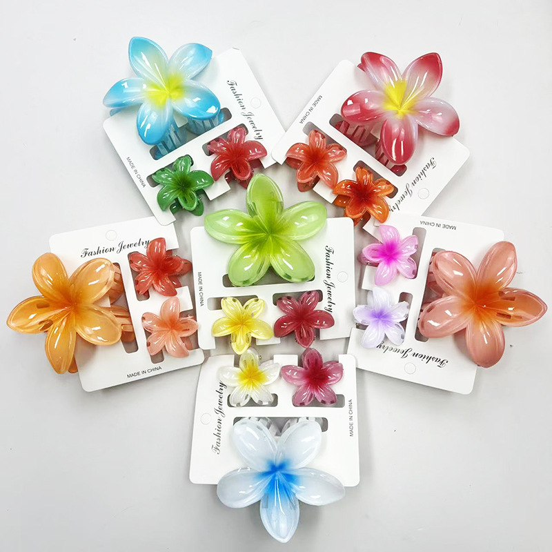 Sweet Style Sweet Women's Plumeria Plastic Resin Hair Claws