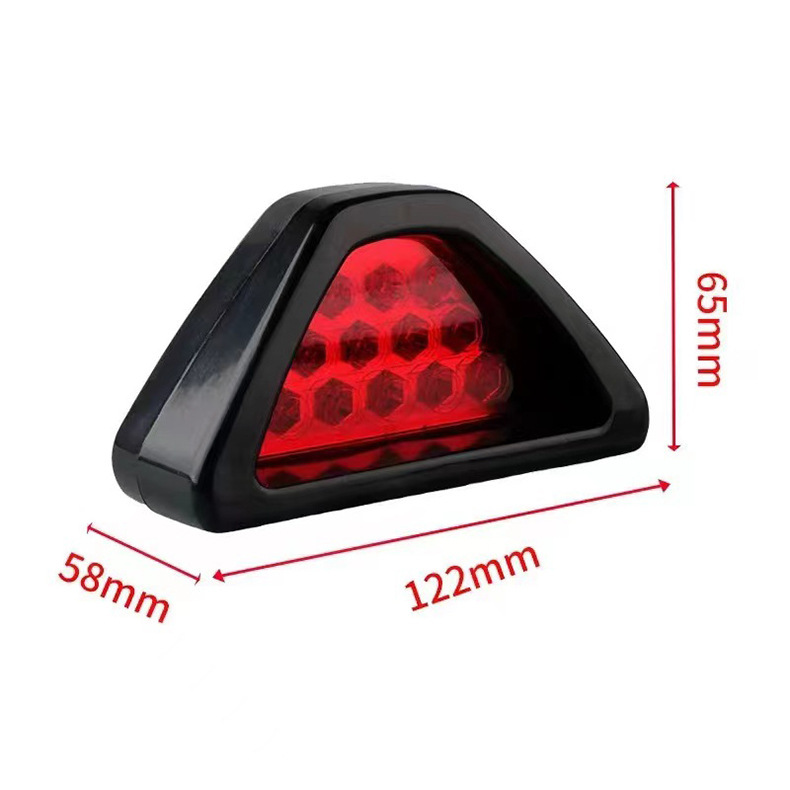 Suitable for General Car Rear Modification Led Triangle Light, Flashing Fit Rear Bumper Anti-Rear Collision F1 Racing Light