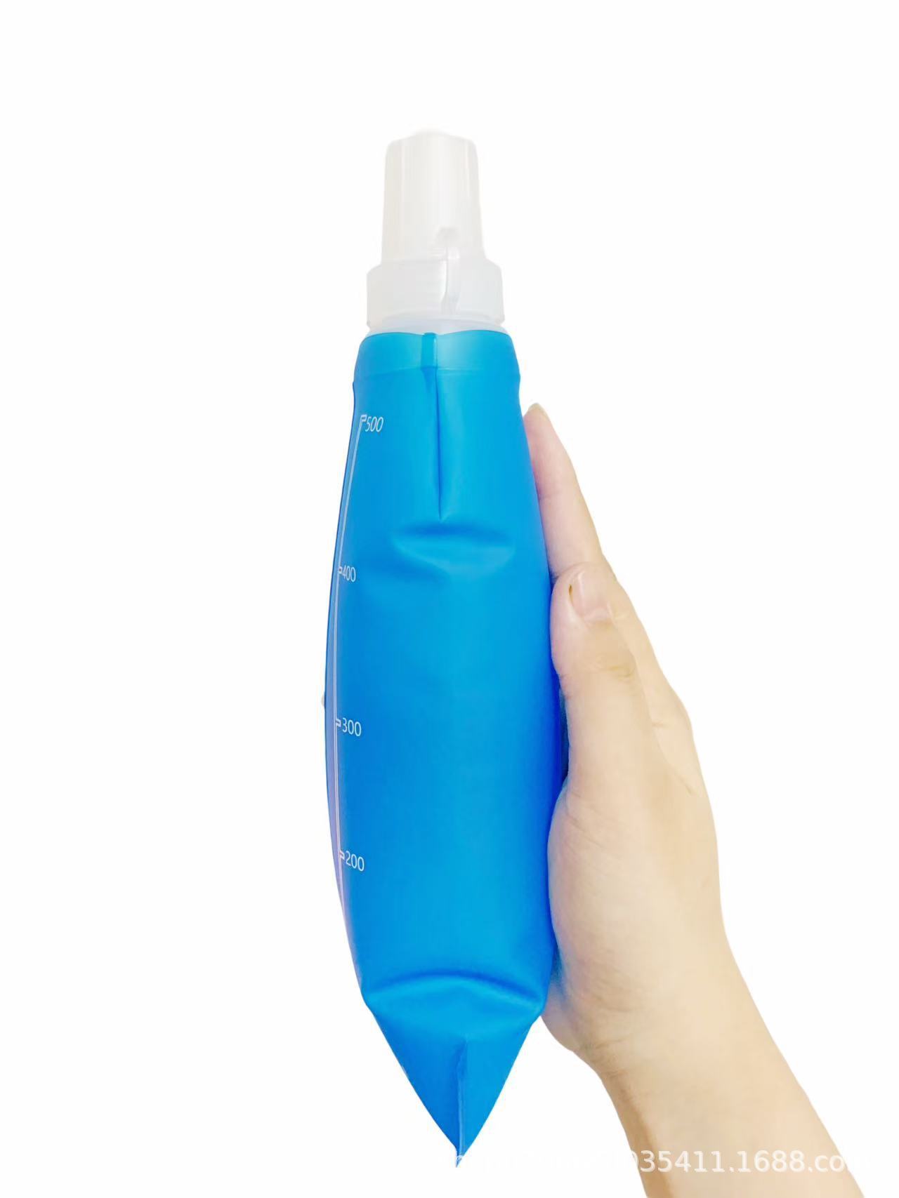 Manufacturer wholesale cross-border spot outdoor sports foldable TPU custom soft water bottle marathon running and cycling
