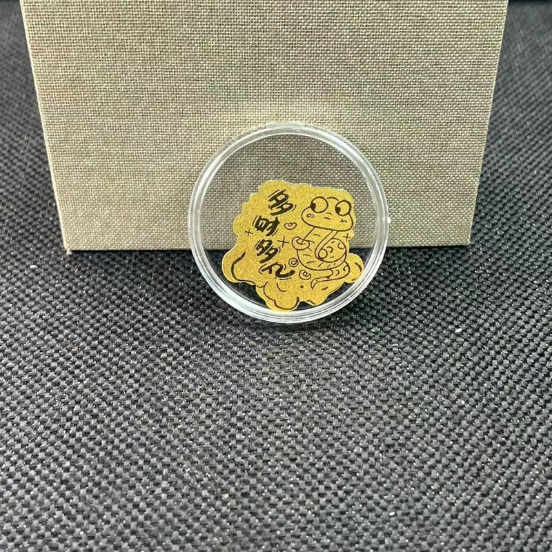 含金足金2mg十二生肖手机贴创意挂饰爆款卡通批发手机贴扣lbubukt|undefined