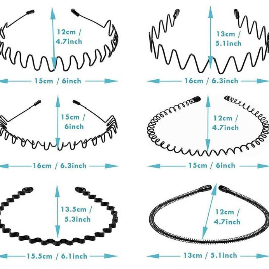 Diadema de onda de hierro especial transfronteriza diadema de hombres y mujeres tendencia deportiva invisible coreana flequillo horquilla rota horquilla