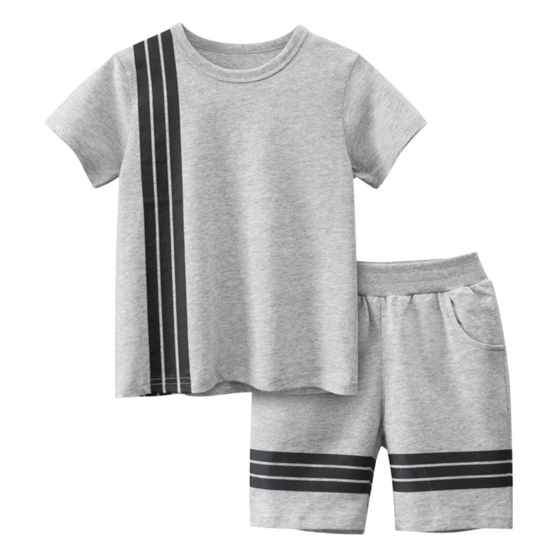 27 niños marca ropa para niños verano nuevo estilo coreano traje para niños Camiseta de manga corta pantalones conjunto de dos piezas entrega de una sola pieza