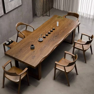 Solid Wood Table Long Table Simple Modern Table Office Desk and Chair Combination Conference Room Large Table Desk Scandinavian Accessible Luxury Cp