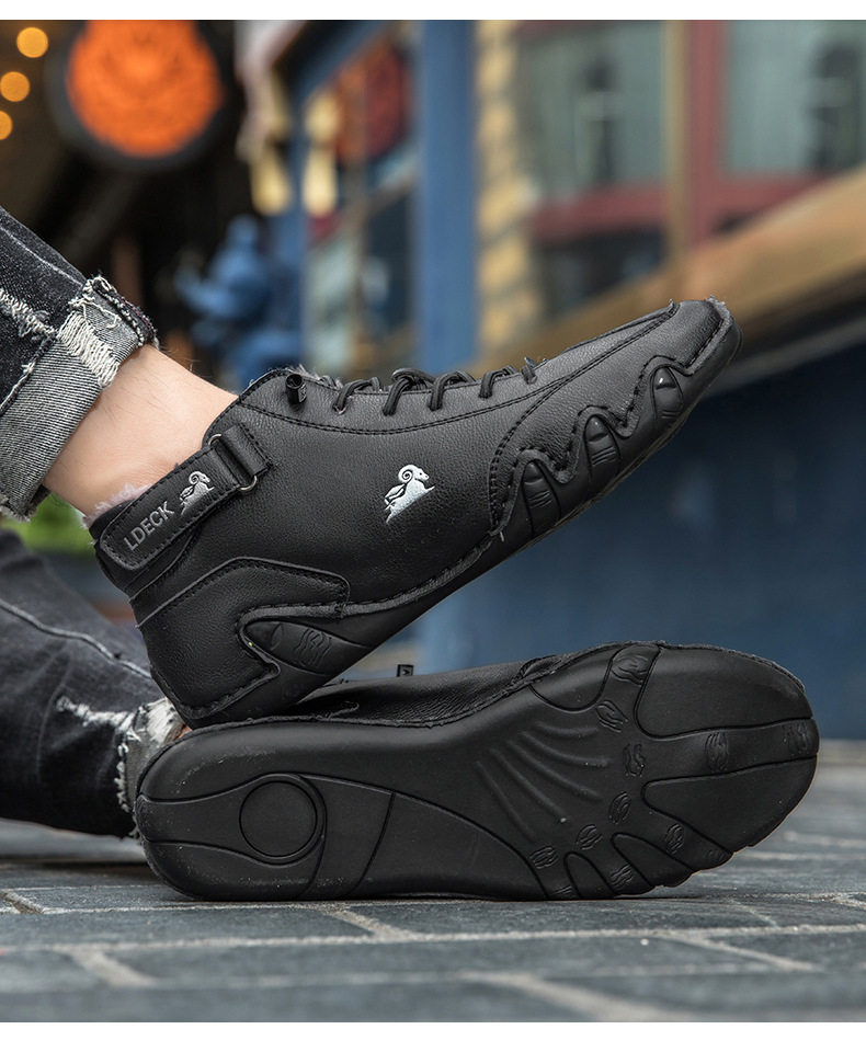 Bốt Martin nam cổ cao lót nhung giữ ấm, giày bông da lộn đế cao su chống trượt — C8008M kaki lót nhung, C8008M màu xám lót nhung, C8008M màu đen lót nhung, F8008M màu hồng lót nhung chi tiết 28