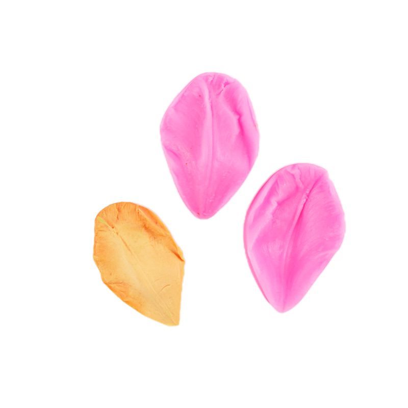 Hojas pétalos de rosa fondant molde de silicona peonía simulación flor AI su azúcar textura de doble cara azúcar flor molde de silicona
