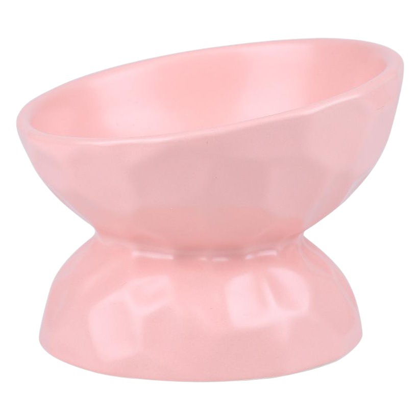Cerámica gato tazón protector columna cervical boca oblicua pie alto perro gato tazón de comida para gatos tazón de arroz suministros para mascotas antidetonantes